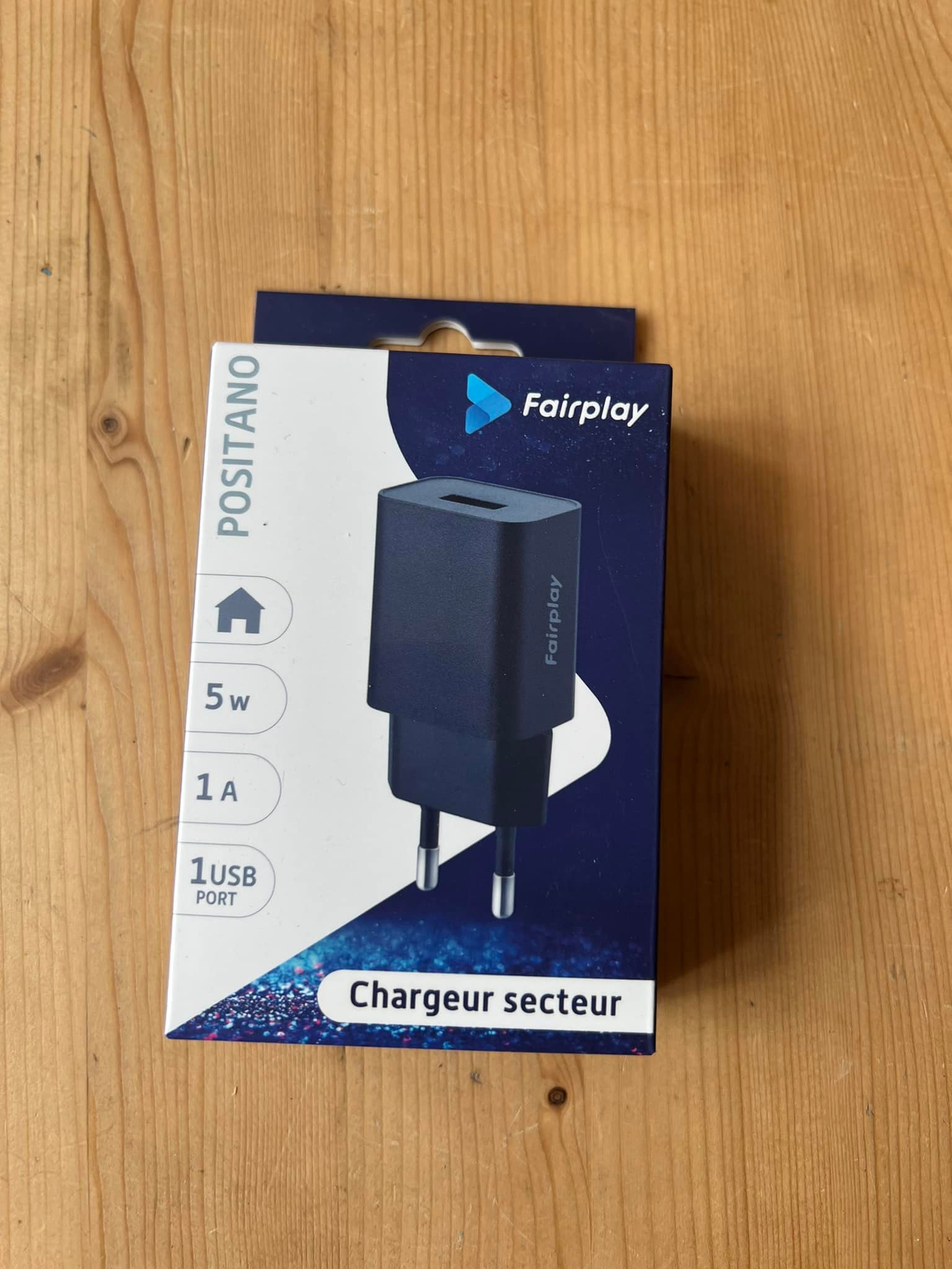chargeur usb noir 