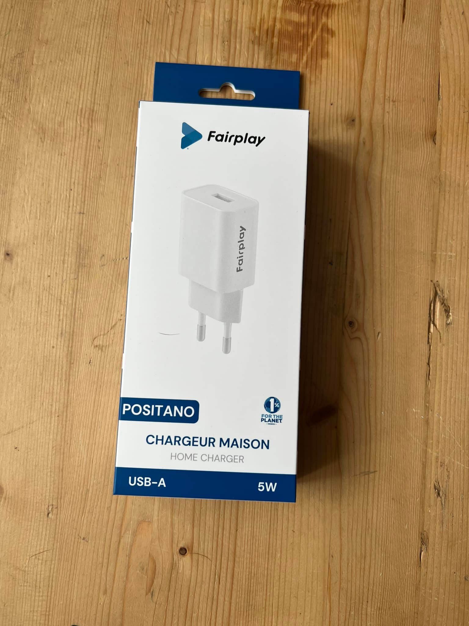 chargeur usb blanc 